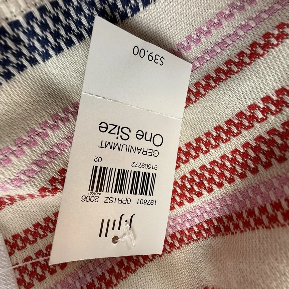 J Jill NWT Striped Multicolor‎ Lightweight Beach Throw Blanket 48x66